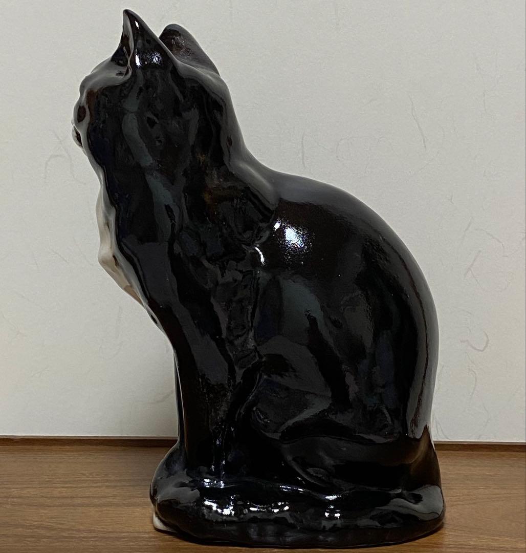 モデルNo.42　ウィンスタンレイキャット　初期作品　白黒ハチワレ猫　貫入無し❣️