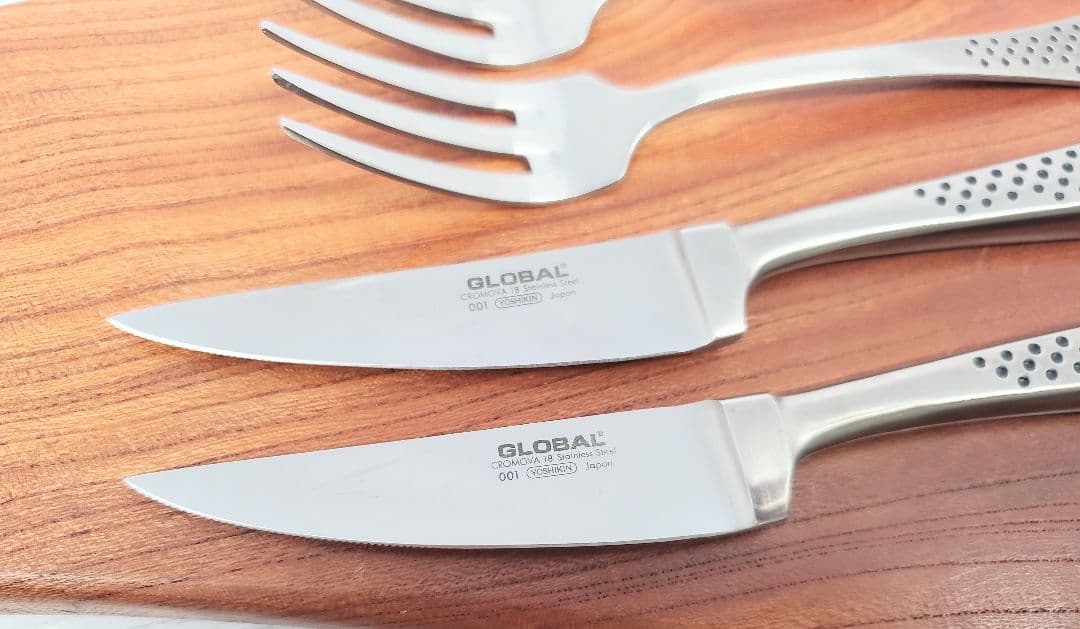GLOBAL ステンレス テーブルナイフ フォークセット