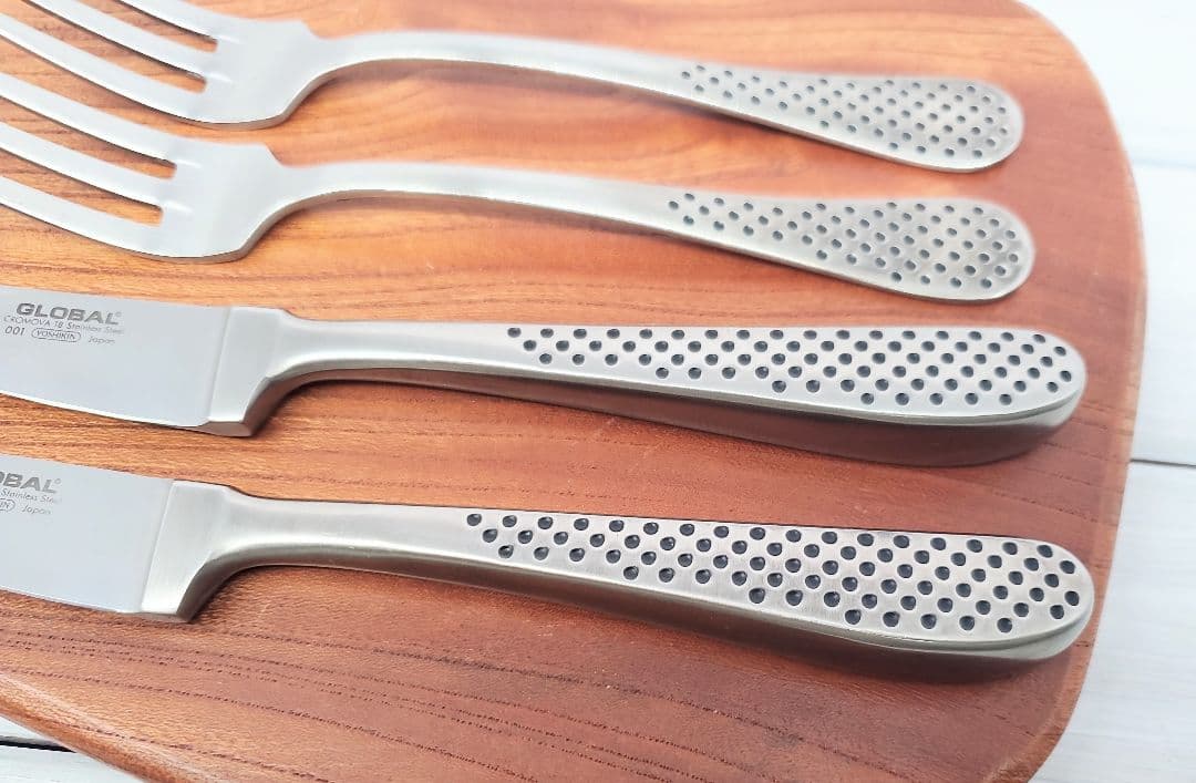 GLOBAL ステンレス テーブルナイフ フォークセット