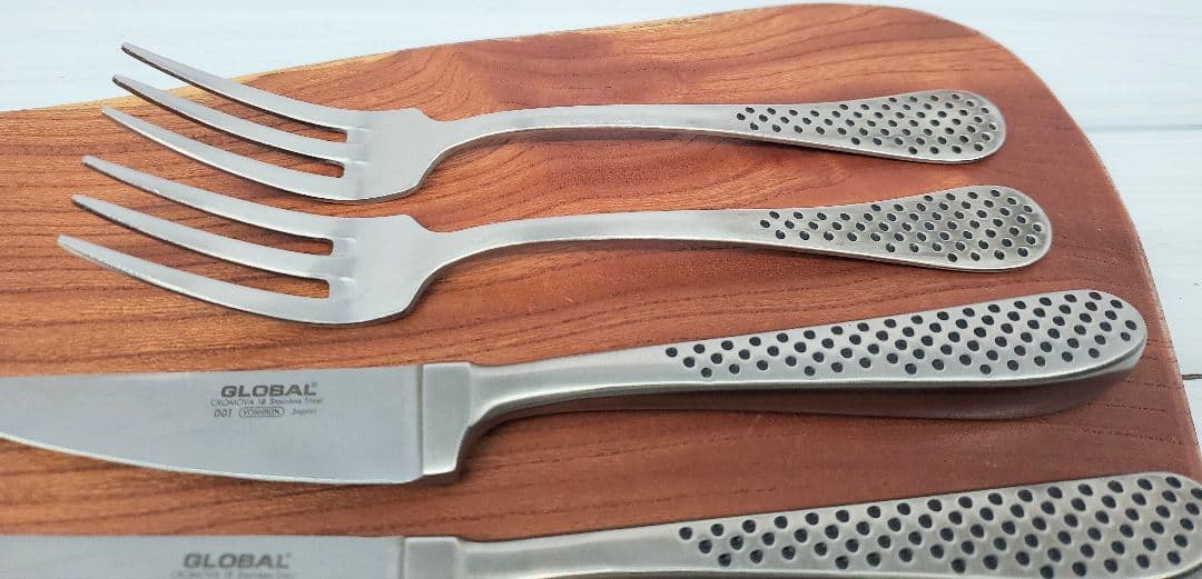 GLOBAL ステンレス テーブルナイフ フォークセット
