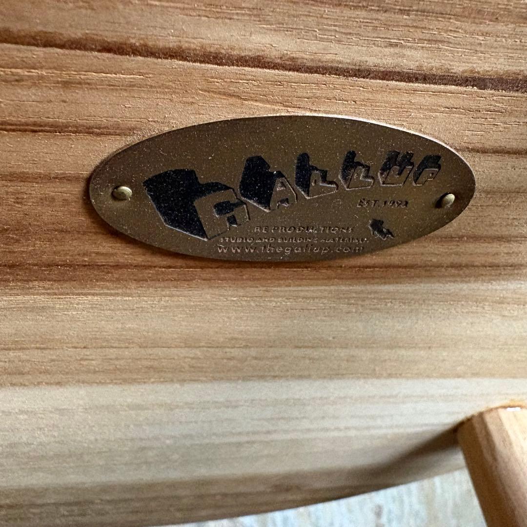 GALLUP ギャラップ　チーク ラウンドトップ スツール　30インチ　③