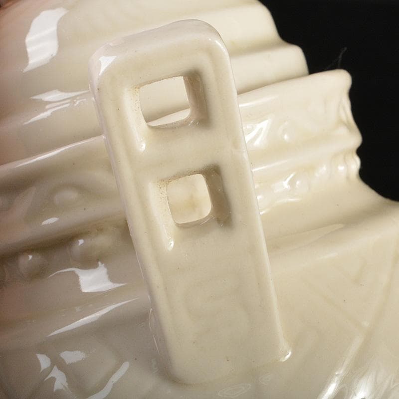 中国美術　徳化窯白磁　獅子摘　三足香炉　C　6267