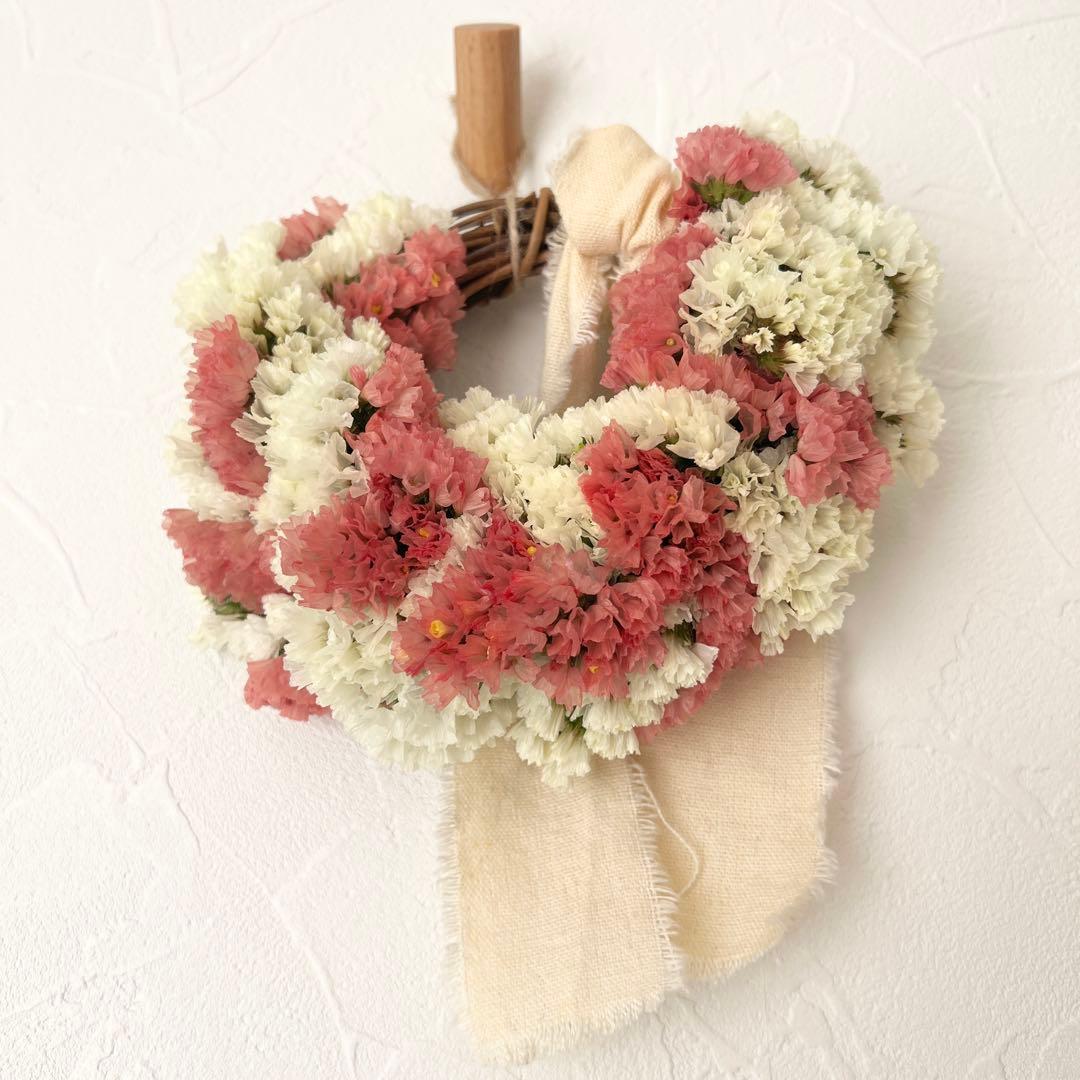 【SALE】もこもこスターチスのハーフリース* * *ラッピング無料 プレゼント