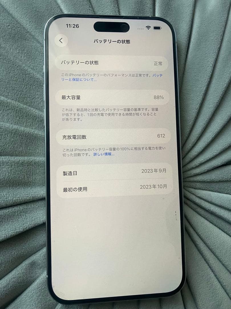 果物 【美品】iPhone 15 Promax 256GB ホワイト