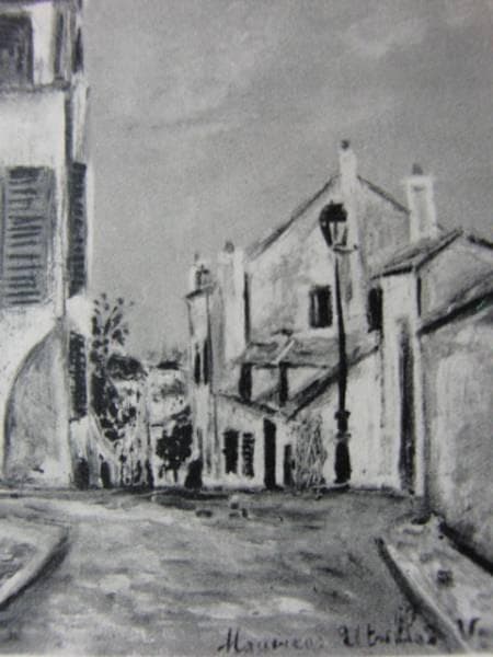 ユトリロ、限定画集・希少・画版、版上サイン入、額付