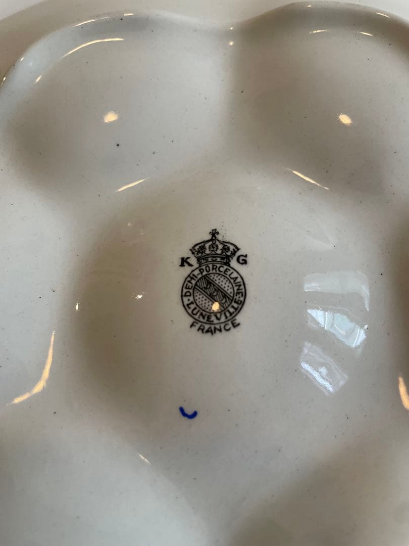 KGリュネヴィル　オイスタープレート 牡蠣プレート　フランスアンティーク