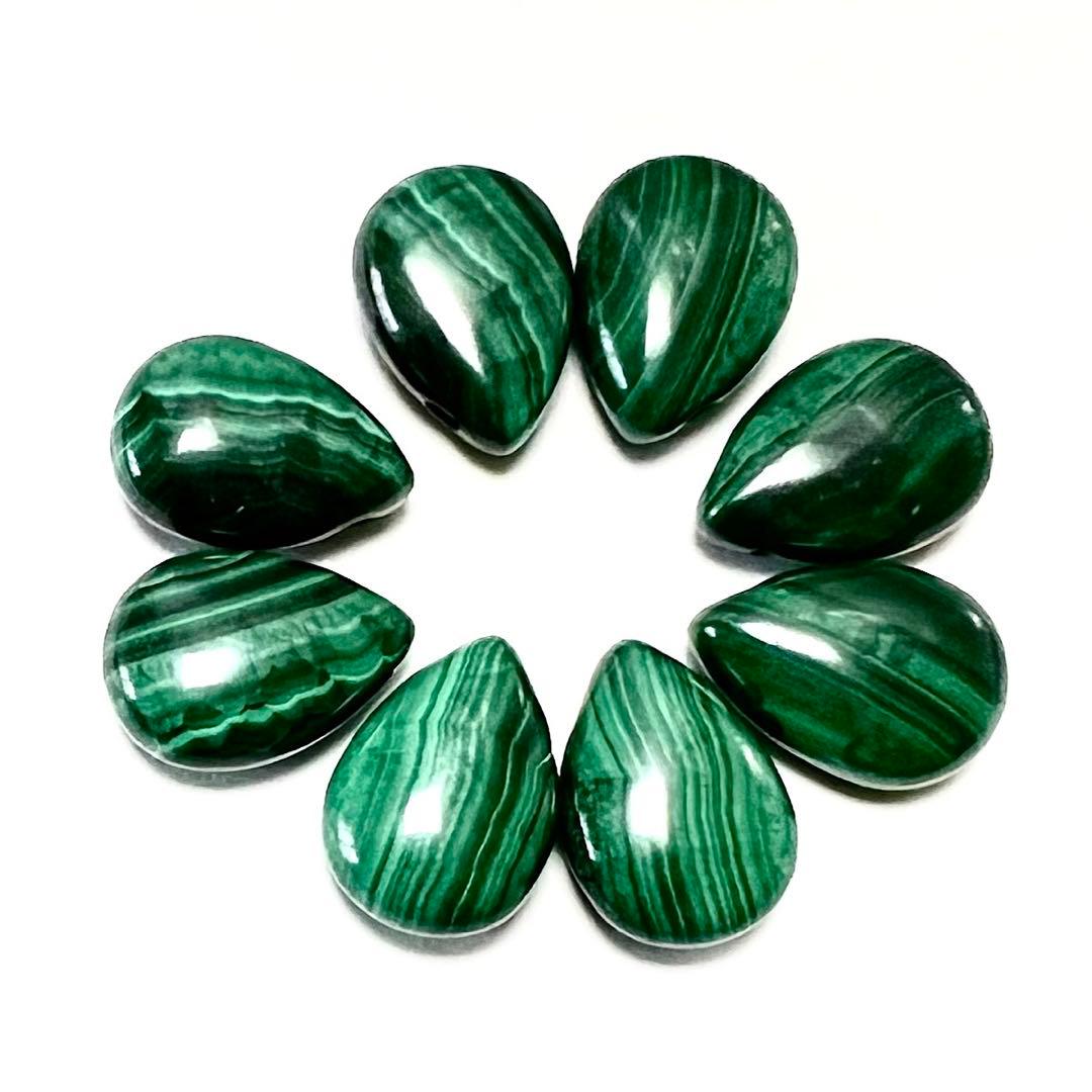 【Rtav】特価 K18 AAA マラカイト ドロップ 孔雀石 フックピアス