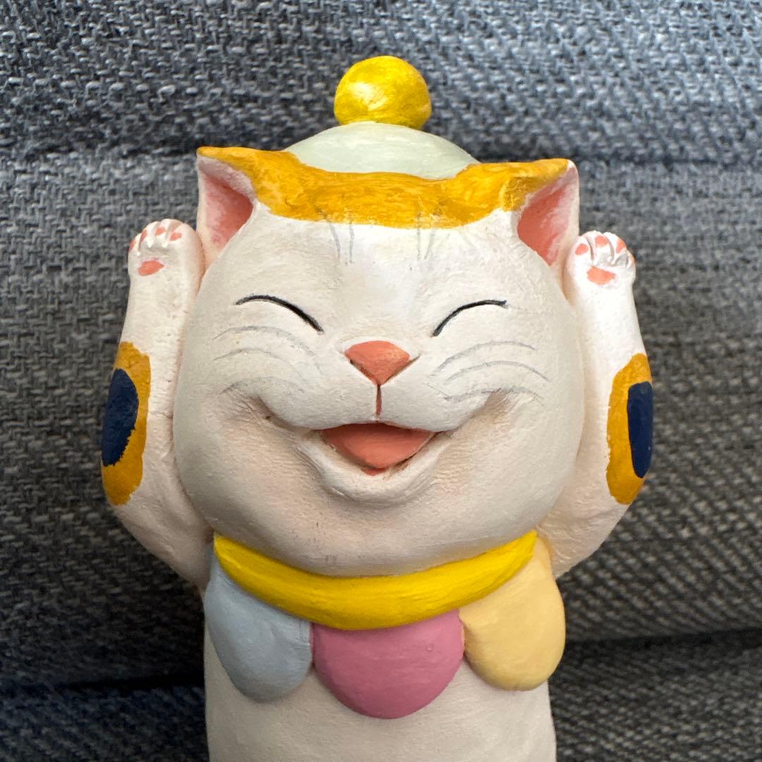 最終価格！大特価！もりわじん　手捻り１点もの　招き猫