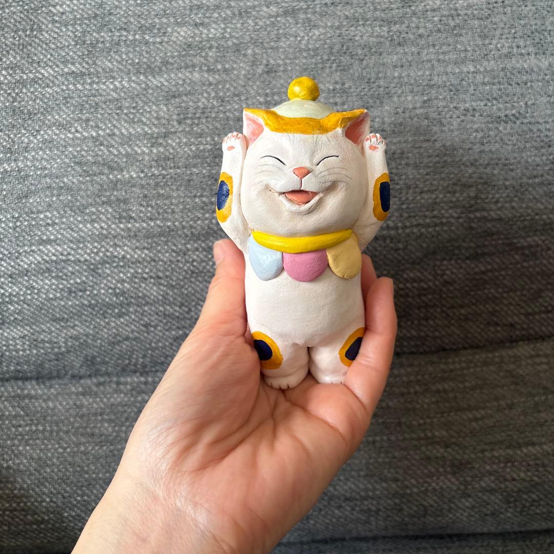 最終価格！大特価！もりわじん　手捻り１点もの　招き猫