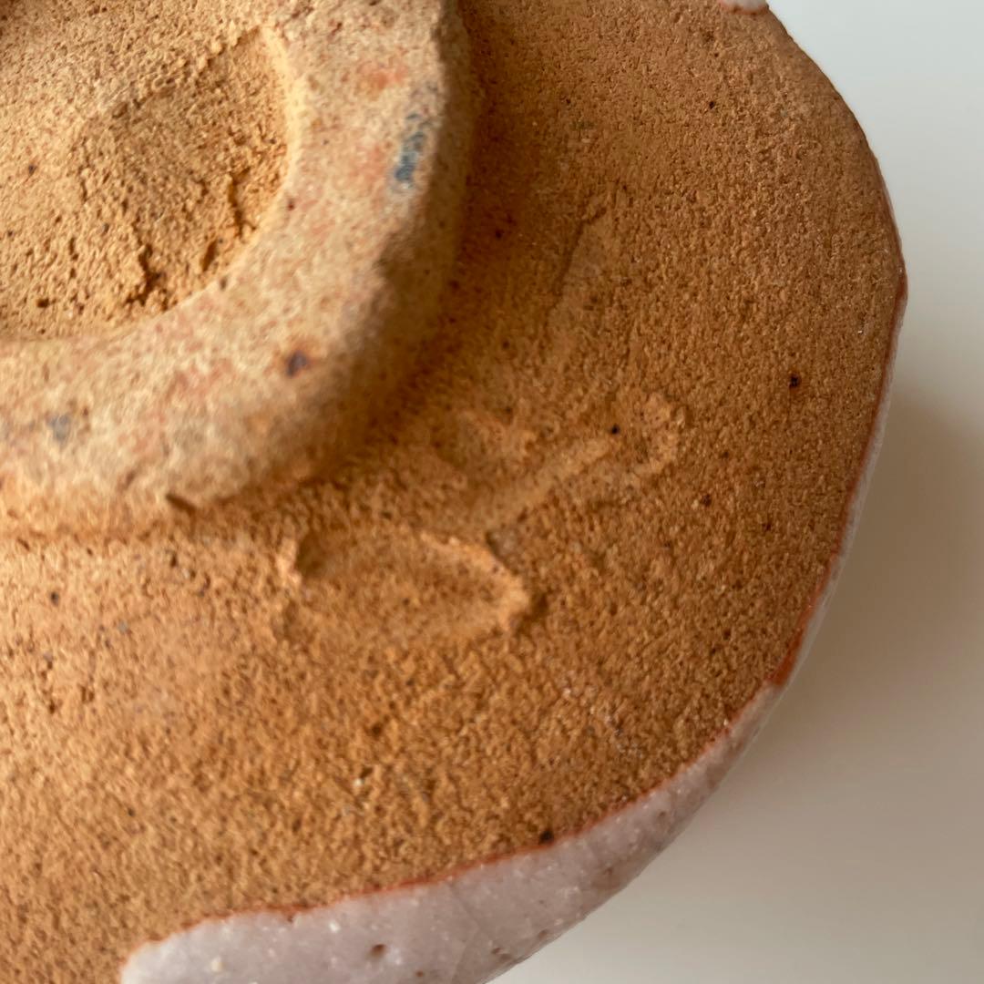 志野 茶碗 （ 絵志野 ）　古美術品 茶道具 美術工芸品 抹茶碗　印あり