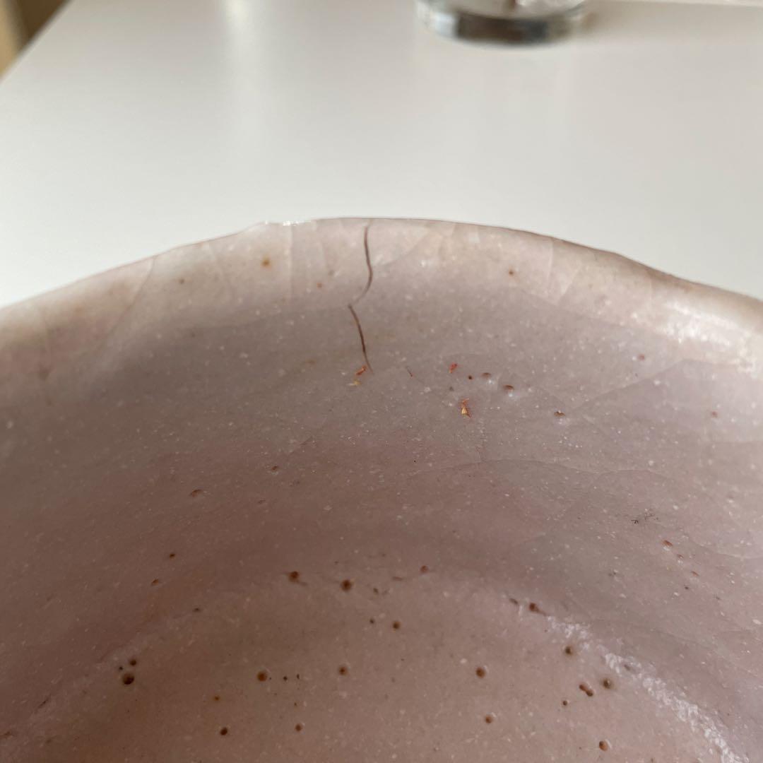 志野 茶碗 （ 絵志野 ）　古美術品 茶道具 美術工芸品 抹茶碗　印あり