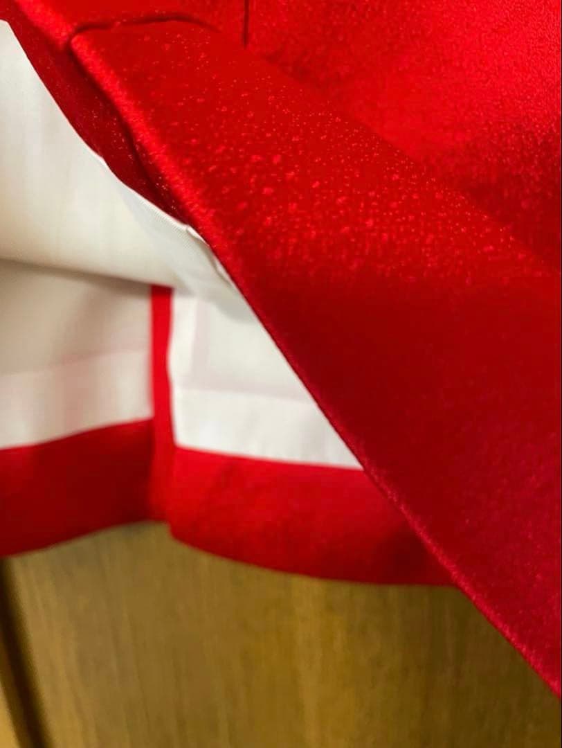 正絹　女児　七五三　お宮参り　赤　刺繍　絞り　フルセット