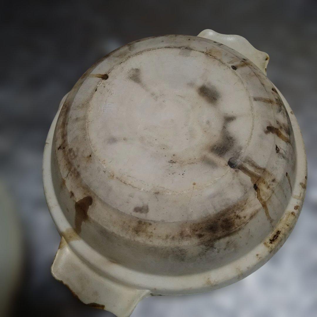 華山　有田焼　花　梅　陶器　土鍋　両手鍋　耐熱鍋