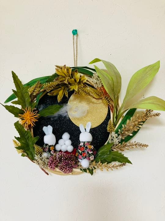 お月見さんリース　ハンドメイド
