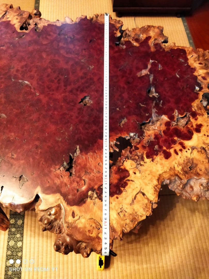 885一枚板　花梨座敷机　座卓　ローテーブル