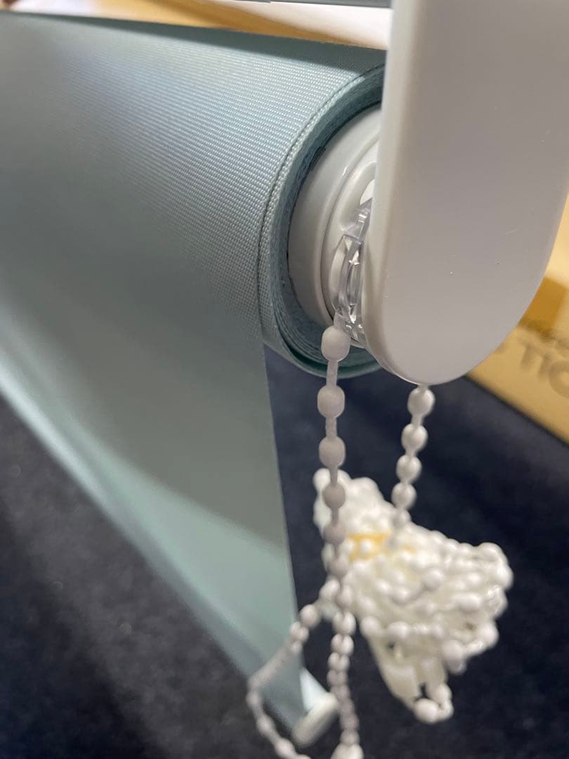 ロールスクリーン　トーソー　逆巻き仕様　マイテックループ　水色