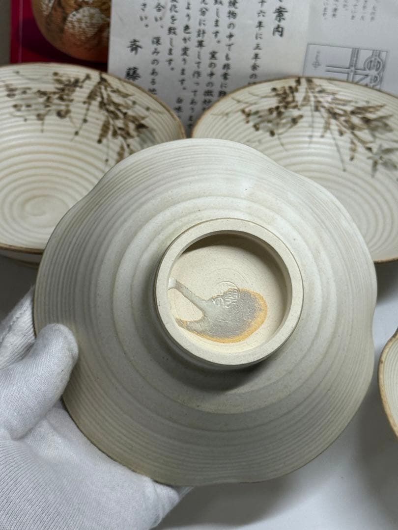 【新品未使用レア】斉藤 雲楽 雲楽窯 清水焼 小鉢5客