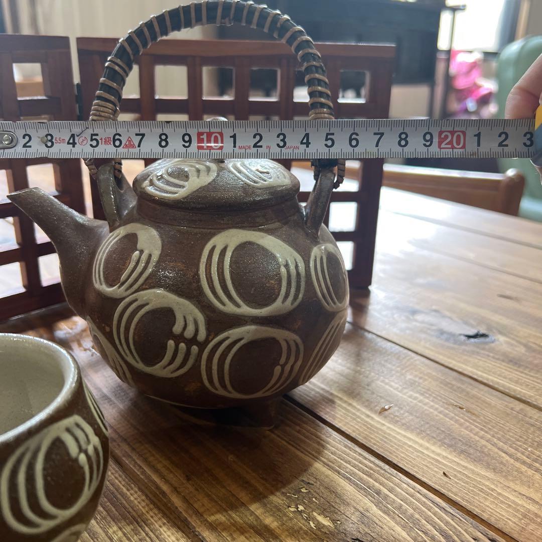 やちむん人気窯　山城窯　急須　湯呑みセット　新品未使用　（湯呑は2個）　値下げ中