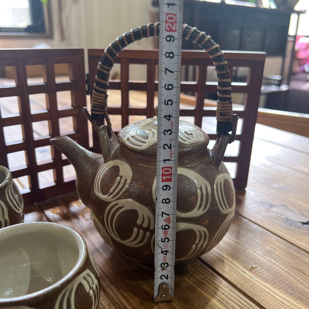 やちむん人気窯　山城窯　急須　湯呑みセット　新品未使用　（湯呑は2個）　値下げ中