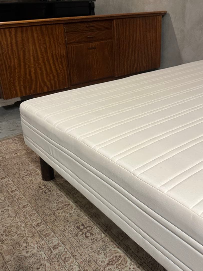 【東京23区配送無料】ダブルベッド　フレーム　セット　レザー　ホテル　140cm