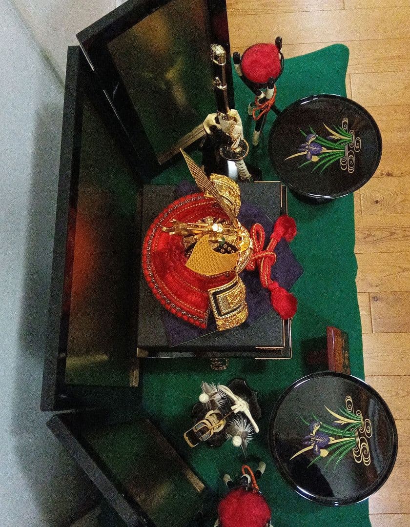 五月人形　正綿糸織　兜飾り　平安武政作