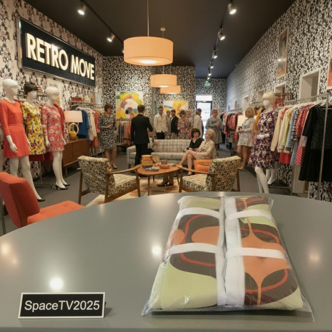 ミッドセンチュリー スペースエイジ カーテン クリスマスセール売り切り1万円