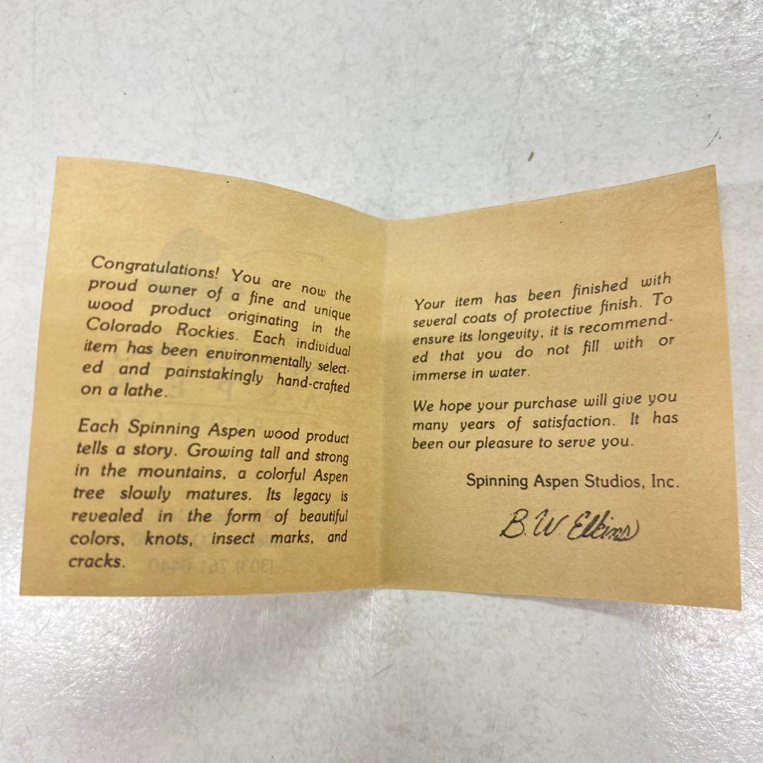 ♦︎1137 Spinning Aspen Studios社製 木製 花瓶 一輪挿