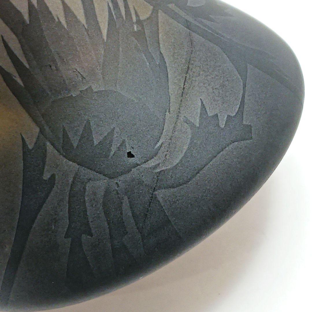 Y3279-1 ガレ風 被せガラス 花文花瓶 高さ23㎝　 　ten