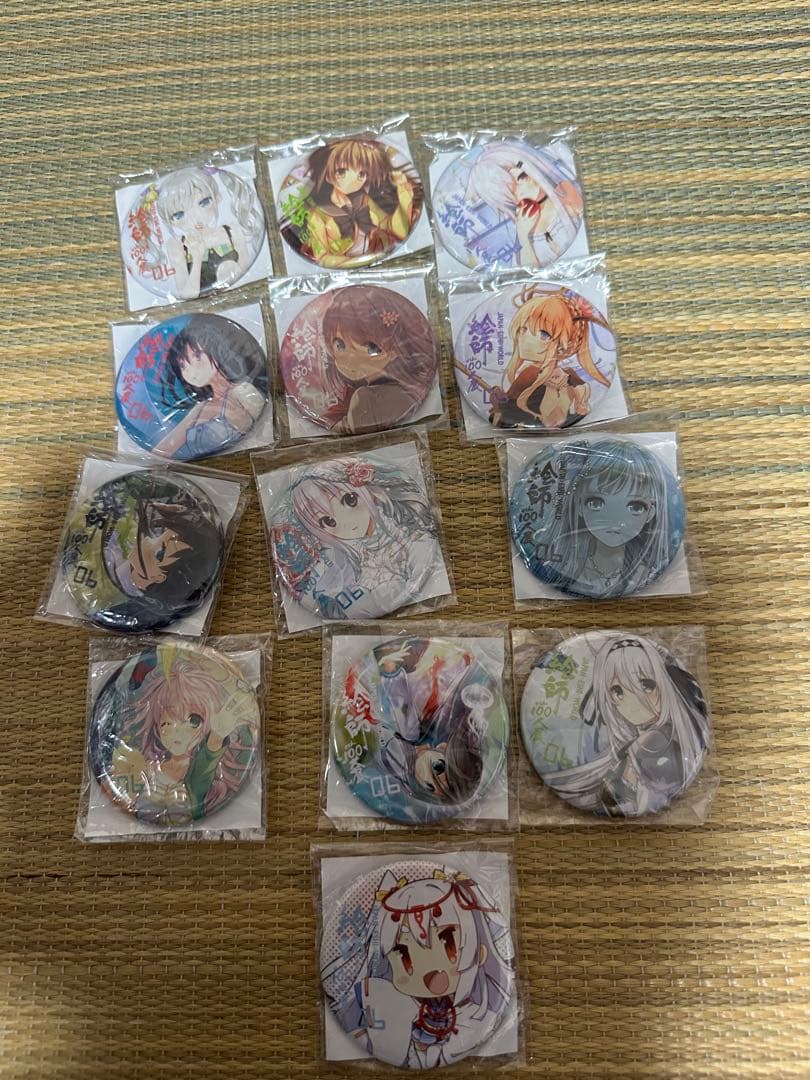 (値下)絵師100人展　歴代缶バッジセット