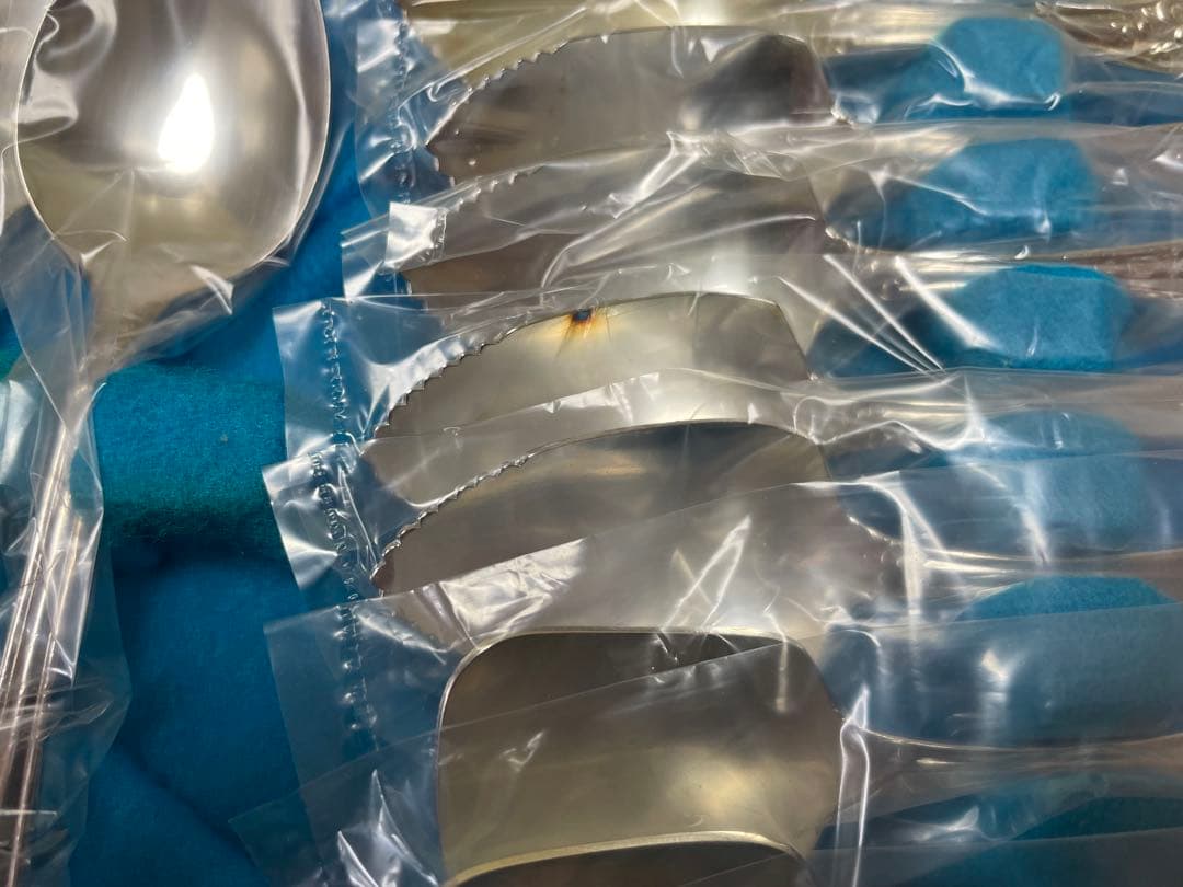 未使用 カトラリーセット ステンレス製 木箱入り ナイフ フォーク スプーン