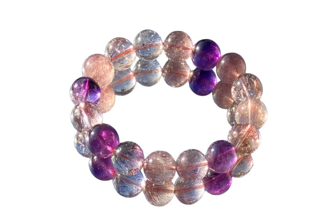 レア　大粒スーパーセブン 丸玉　ブレスレット