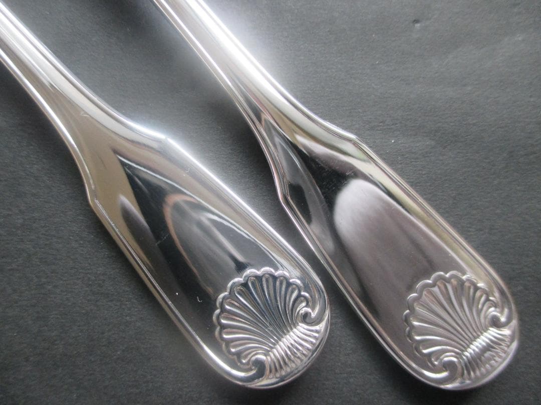 極美品☆仏蘭西 高級銀器☆クリストフルシルバー ケーキフォーク２本　ヴァンドーム