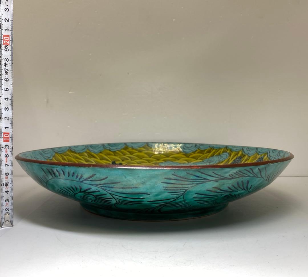 時代　青九谷大皿　直径38㎝　東Y7-0404③タエト