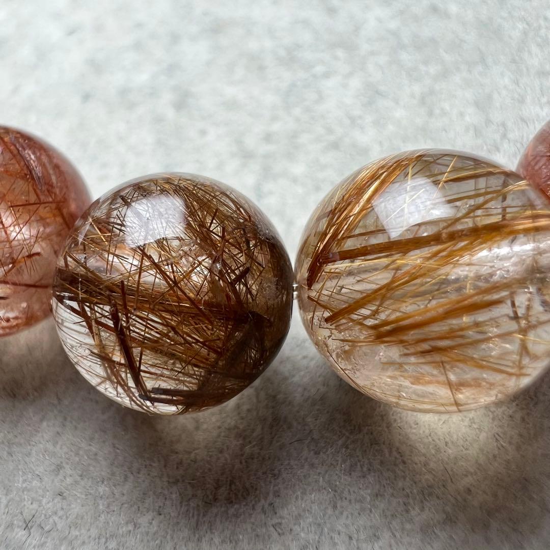 【83113】高品質 ルチルクォーツ 10.5mm ブレスレット 天然石