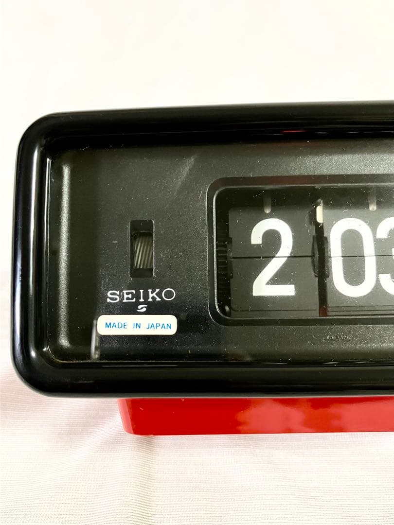 SEIKO パタパタ時計　DP 692T 昭和レトロ　目覚まし時計　赤