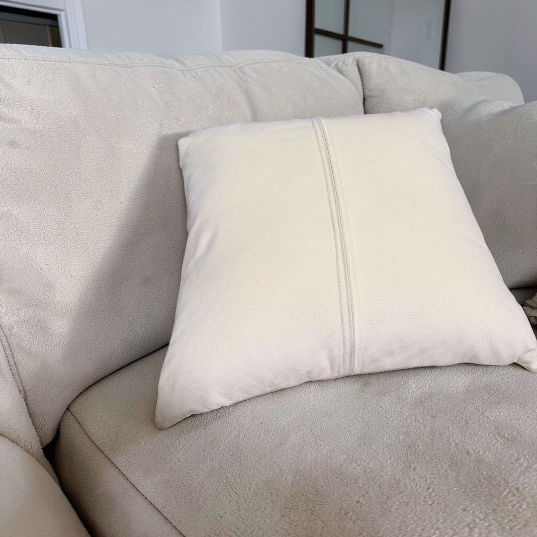 雄牛カウハイド100%クッション付きカバー 2点セット