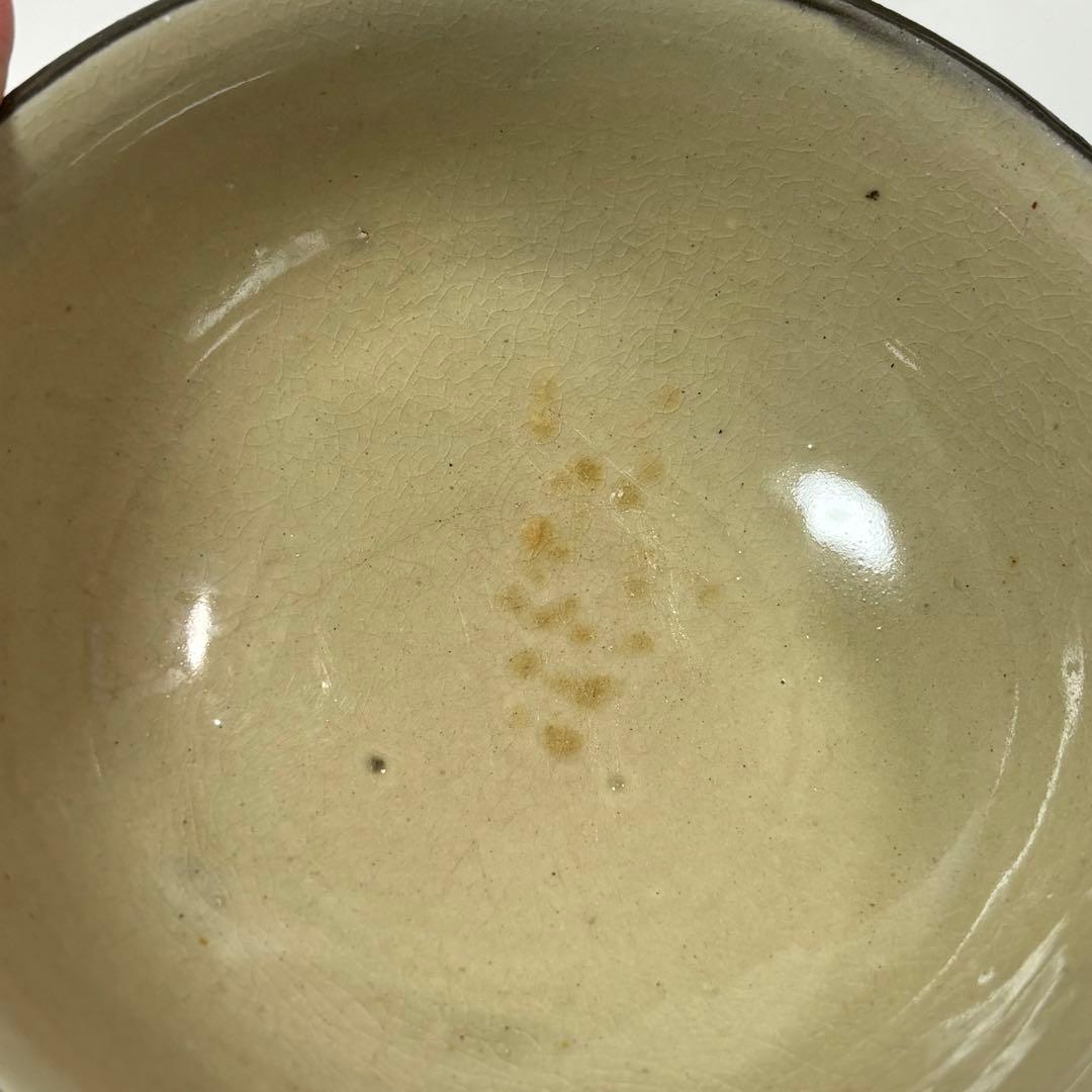 琉球　壺屋焼　小橋川仁王窯　赤絵　茶碗　木箱　沖縄　茶道