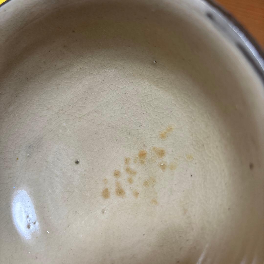 琉球　壺屋焼　小橋川仁王窯　赤絵　茶碗　木箱　沖縄　茶道