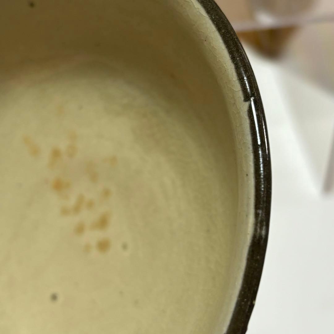 琉球　壺屋焼　小橋川仁王窯　赤絵　茶碗　木箱　沖縄　茶道