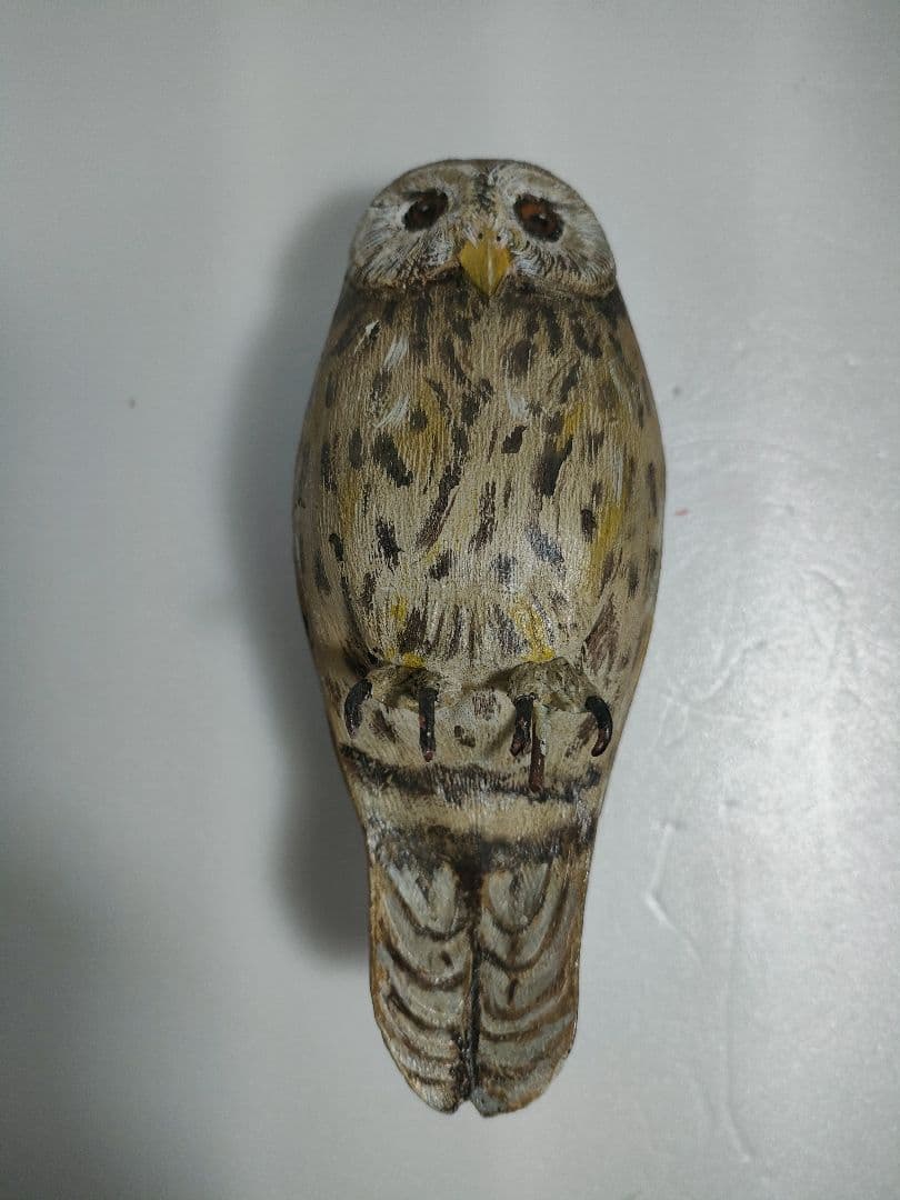 フクロウ　バードカービング