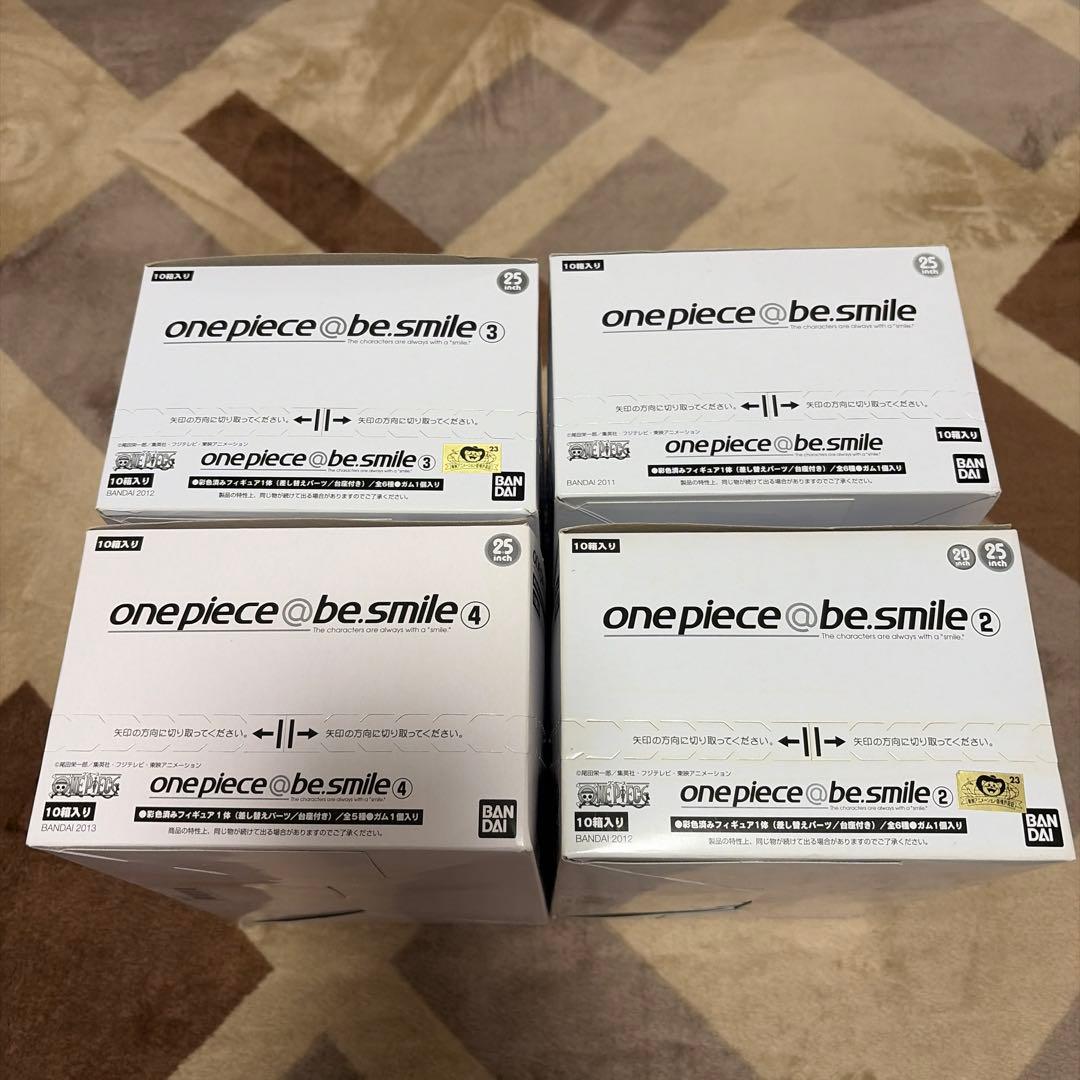 ワンピース be smile フィギュア４種4箱未開封品
