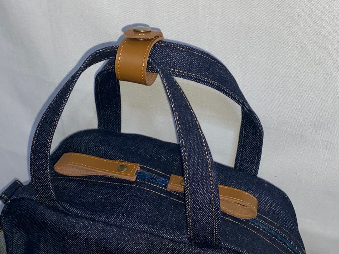 ☆岡山デニム☆ステンシル☆トラネコ☆悪ネコ☆4wayボストンバッグ