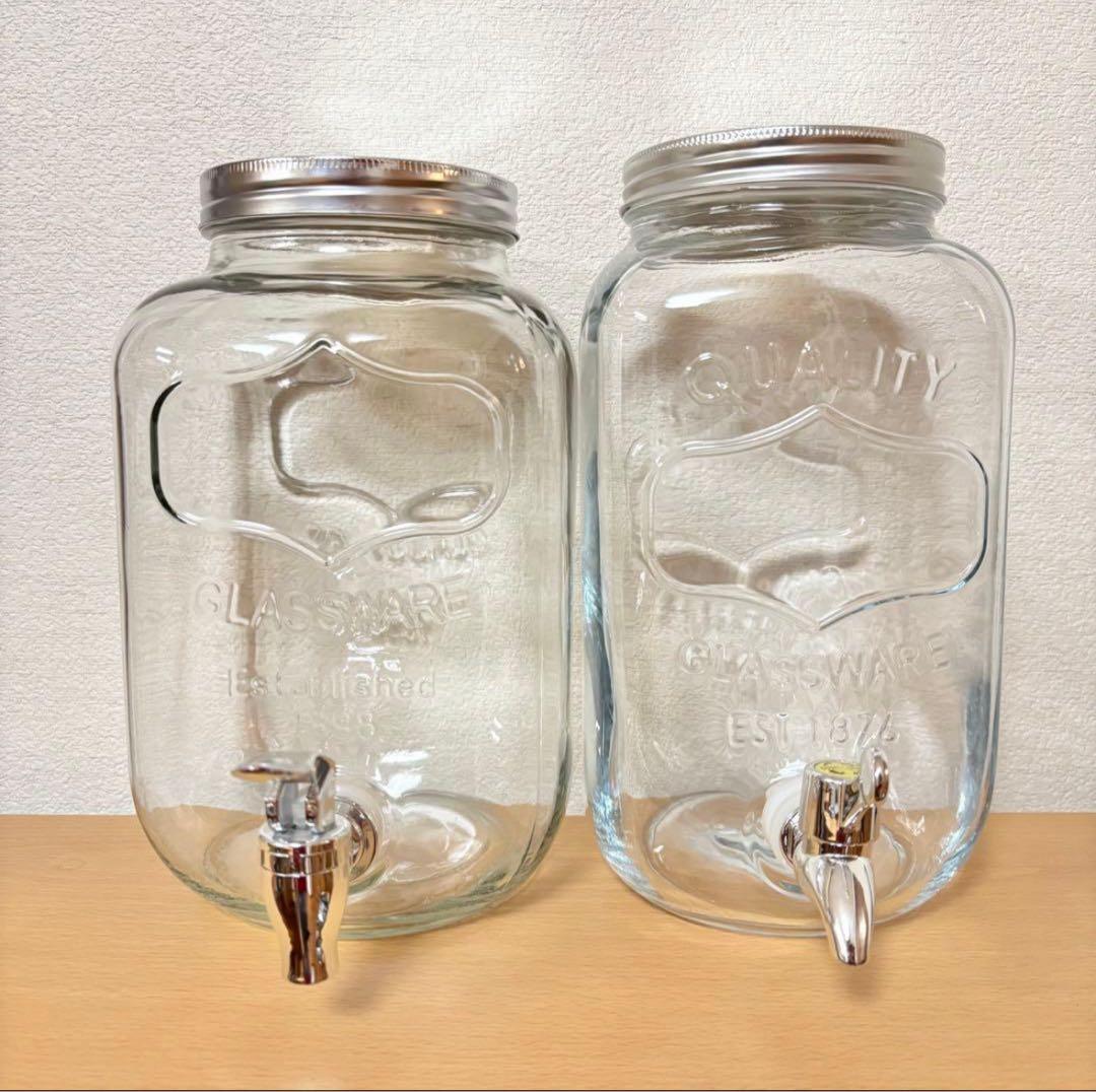 スタンド付きガラス製ドリンクジャグ/蛇口/ドリンクサーバー