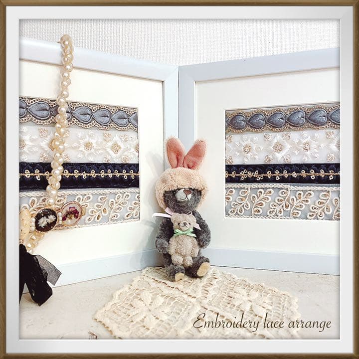 ★先着5名様決まりました★ 刺繍レースのフレームアレンジ ・寒色系