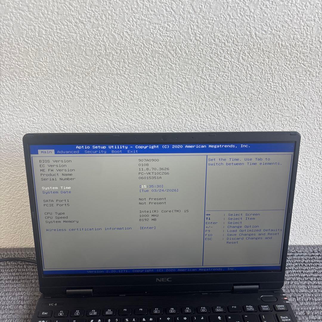 NEC versapro VC-6 i5第10世代　メモリ8GB #7210