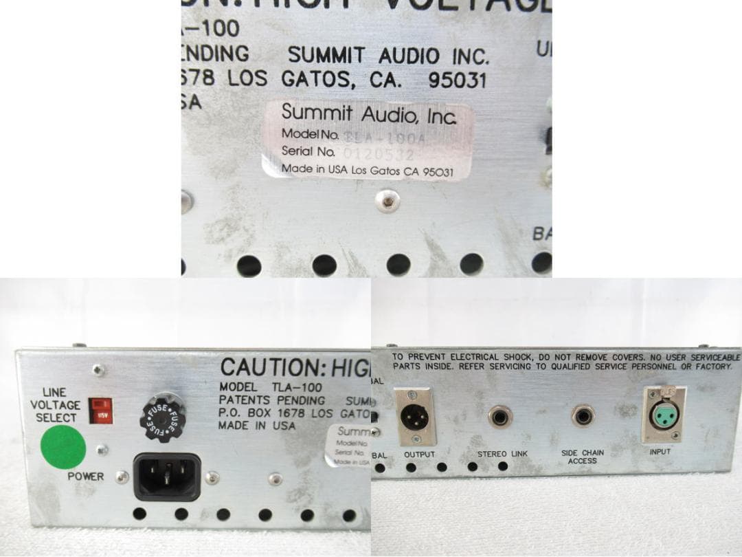 ■052■SummitAudio■真空管コンプレッサー■TLA-100■現状■