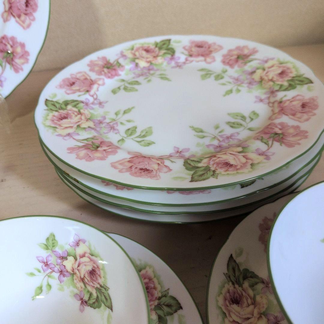 希少！Bernardaud　ベルナルド　ユージェニー　バラの花柄 食器セット