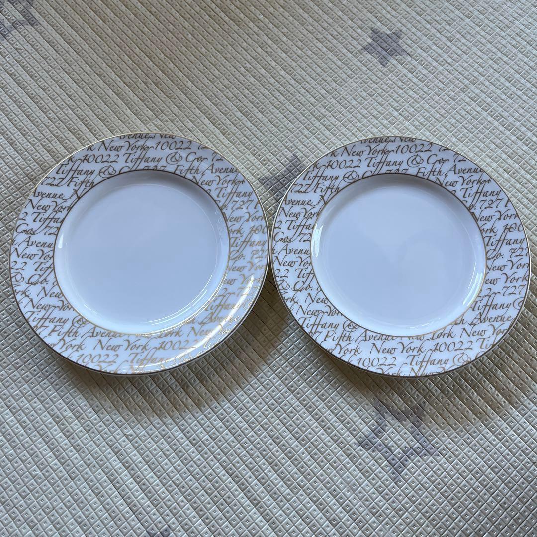 Tiffany &Co. プレート　ノーツ　ペア2枚セット　箱付き