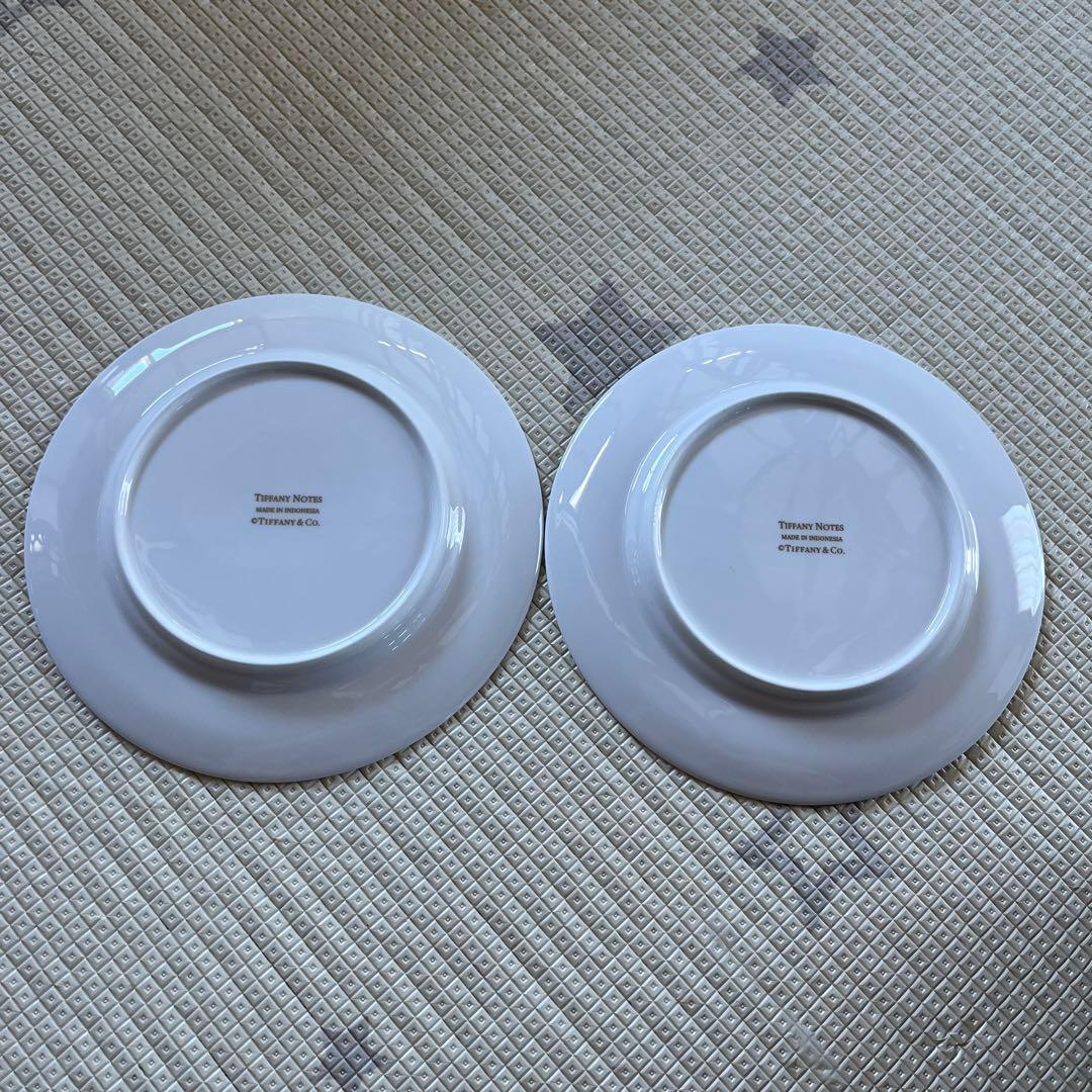 Tiffany &Co. プレート　ノーツ　ペア2枚セット　箱付き