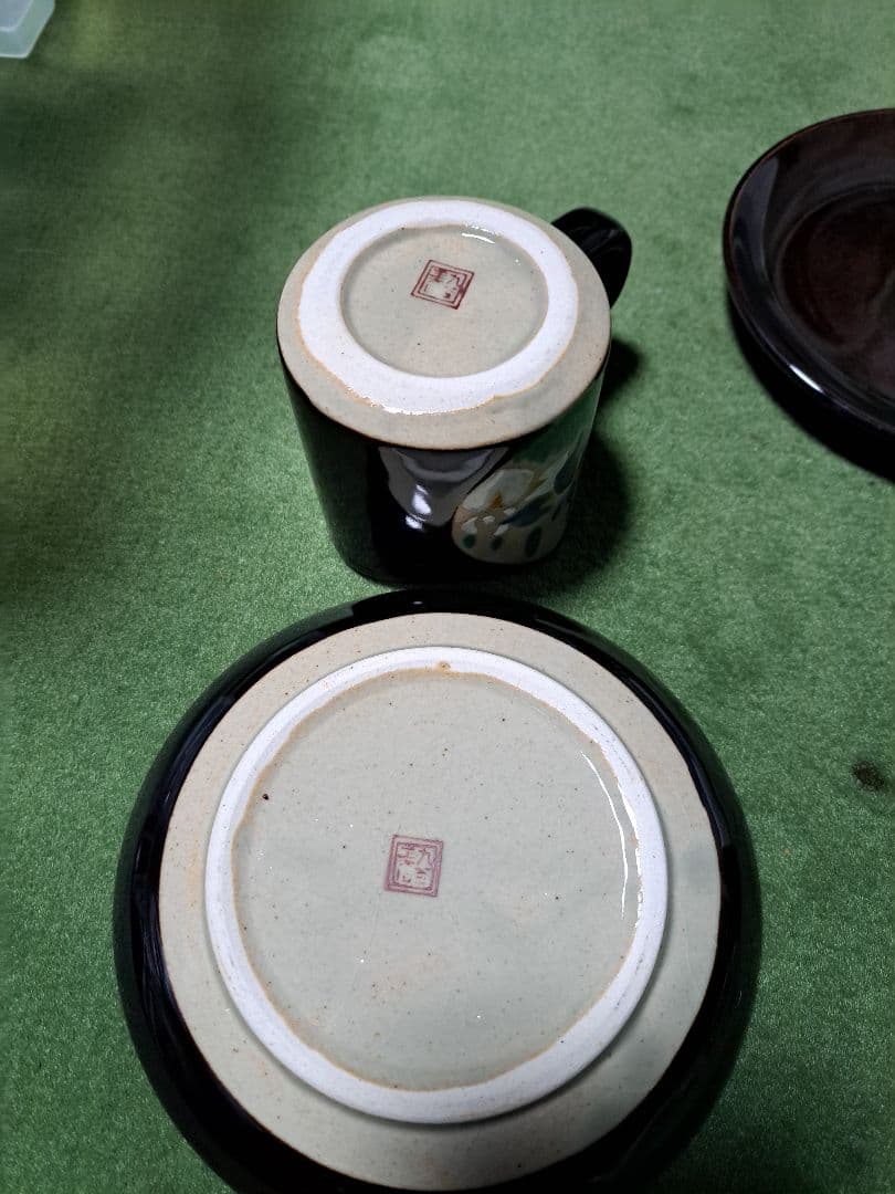 九谷焼　カップ&ソーサー3客